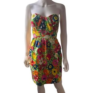 Shoshanna Strapless Dress with Pockets